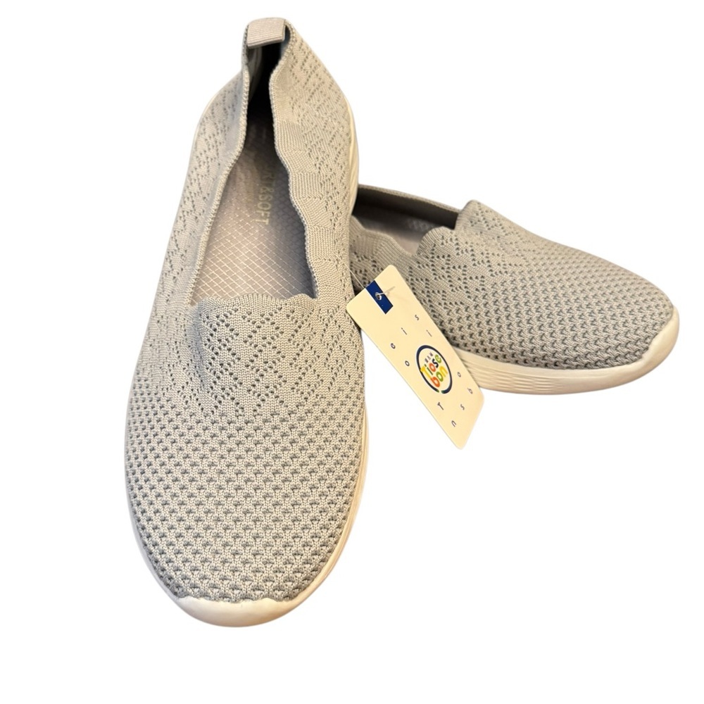 Light‎ Gray Slip-On Knit Shoes